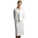 Marvella By White Cross Women's Sleeveless Embroidered Scrub Dress With Jacket White