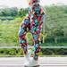 Women's Digital Printing Ultra-Stretch Slim-Fit Capri-Pants Sports Fitness Yoga Pants