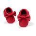 Manfiter Unisex Toddlers Baby Shoes Soft Soled Tassel PU Leather Crib Shoes Prewalker Bow Shoe First Walkers