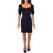 Hope & Harlow Womens Crepe Square Neck Cocktail Dress