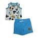 Disney Infant Boys White Mickey Mouse Muscle T-Shirt & Shorts Set Outfit