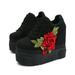 Women Ladies Chunky Platform Wedge Shoes Floral Slip On Casual Sneakers Shoes