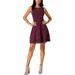 French Connection Womens Cut-Out Pintuck Casual Dress