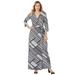 Jessica London Women's Plus Size Faux Wrap Maxi Dress