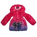 Binpure Girl's Puffer Jacket Cartoon Patterns Long Sleeve Button Zip Winter Outerwear