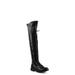 Laced Up Over the Knee Women's Riding Combat Boot in Black