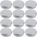 Hulless 2 oz Aluminum Tin Jar 60 ml Refillable Containers Cosmetic Small Tin Aluminum Screw Lid Round Tin Container Bottle for Cosmetic ,Lip Balm, Cream, 12 Pack.