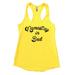 Yoga Peace Fitness Tank Top â€œNamastâ€™ay In Bedâ€� Workout Lifting Shirt - Funny Threadz X-Large, Neon Yellow