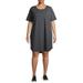 Terra & Sky Women's Plus Size Scoop Neck T-Shirt Dress