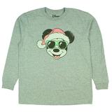 Disney Boys' Mickey Mouse Distressed Santa Hat And Glasses Long Sleeve Tee