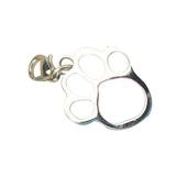 Pet Cat Dog Footprint Keychain Stainless Steel Animal Paw Print Identity Tags ID Card Neck Collar Pendant