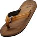 Norty Women's Soft Cushioned Footbed Flip Flop Thong Sandal 41506-10B(M)US Camel