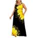 DYMADE Plus Size Women's Summer Tank Maxi Dress Kaftan Ladies Casual Holiday Sun Dresses