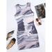 Women's Plus Size Printed Sleeveless Bodycon Dress