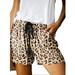 UKAP Casual Pajamas Shorts for Women Lounge Pants With Pockets Cozy Sleep Shorts Pajama Bottom Camouflage PJ Sleep Night wear for Lady Size S-5XL Brown Leopard S