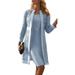 Lovaru Women's Mother Of The Bride Dresses Long Sleeves Knee Length Jacket