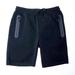 Men's Polyester Cotton Blend Fleece Tech Athletic Outdoor Sports Activewear Drawstring Zip Shorts