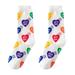 Mojoyce Colorful Love Women Calf Length Socks Hip Hop Street Pile Heap Socks (D)