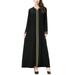 Women's Muslim Abaya Kaftan Long Sleeves Boho Loose Maxi Dress