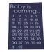 Carevas Baby is Coming Maternity Women Calendar Countdown Pregnancy Mark Off Baby Announcment Baby Birth Countdown 42 Weeks Cloth Accessory Gray