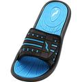 NORTY Mens Fashion Beach, Pool, Casual, Shower Adjustable Strap Slide Sandal, 41170 Blue/Black / 11D(M)US