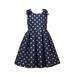 Bonnie Jean Girls Easter Scuba Special Ocassion Dress (12, Navy/Gold)