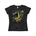 Inktastic Happy New Year 2021 Top Hat and Confetti Adult Women's T-Shirt Female Storm Camo XXL