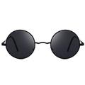 Trendy personality small round frame polarized sunglasses Men driving polarized Prince mirror bright