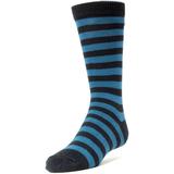 MeMoi Two Color Striped Boys Dress Socks 8-9 / Navy