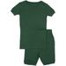 Leveret Kids Pajamas Boys & Girls Shorts Solid Dark Green 2 Piece Pajama Set 100% Cotton Size 4 Toddler