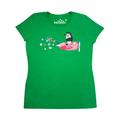 Inktastic Cute Zebra Flying Airplane with Flowers Adult Women's T-Shirt Female Kelly Green XL