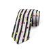 Abstract Necktie, Colorful Dots and Stripes, Dress Tie, 3.7", Multicolor, by Ambesonne