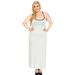 Women Casual Stripe Print Summer Slim Stretch Fit Maxi Long Dress Plus Size