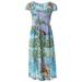 Womenâ€™s Soft Smocked Rayon Summer Midi Dress