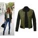 Bomber Jackets for Ladies Casual Long Sleeve Women Patchwork Jackets Zipper Up Outerwear