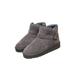 Womens Winter Snow Ankle Boots Fur Lined Solid Flats Slip On Casual Shoes Winter Short Ankle Pointed Toe Warmer Boots