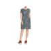 Nic + Zoe Womens Plus Leaf Direction Printed Above Knee Casual Dress