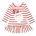 Aktudy Toddle Girl Kids Christmas Long-Sleeves Clothes Embroidery Dress (12-24M)