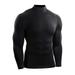 HIMONE Men's Cool Dry Fit Long Sleeve Compression Shirts, Active Sports Base Layer T-Shirt, Athletic Workout Shirt