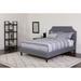 Arched Tufted Upholstered Platform Bed and Pocket Spring Mattress