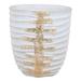 15.25" White and Gold Contemporary Style Flower Vase