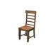 Porter Designs Taos Traditional Solid Wood Ladderback Dining Chair, Brown