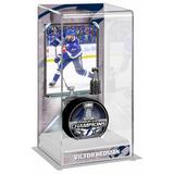 Victor Hedman Tampa Bay Lightning 2021 Stanley Cup Champions Logo Deluxe Tall Hockey Puck Case