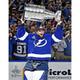 Andrei Vasilevskiy Tampa Bay Lightning Unsigned 2021 Stanley Cup Champions Raising Photograph