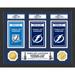 Highland Mint Tampa Bay Lightning 3-Time Stanley Cup Champions 12'' x 15'' Banner Collection Photo