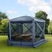 PAMAPIC 12 Ft. W x 6 Ft. D Alloy Steel Pop-Up Gazebo Metal/Soft-top | 86.61 H x 141.73 W x 70.87 D in | Wayfair ZP-BLH -W1