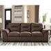 Signature Design by Ashley Maderla 96" Faux Leather Pillow Top Arm Sofa Polyester in Brown | 38 H x 96 W x 40 D in | Wayfair 6200338