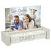Malden Int Designs Family Photo Frame & Spin Quotes, Glass in White | 5.4 H x 7.2 W x 2.65 D in | Wayfair 3501-46