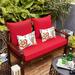 Dakota Fields Indoor/Outdoor Seat/Back Cushion Polyester in Red/Orange | 4 H x 46.6 W x 24 D in | Wayfair 2B336046F95E4D0ABDA65C3A9C433BF7