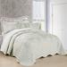 Darby Home Co Lucinda Microfiber Traditional Oversized 4 Piece Quilt Set Polyester/Polyfill/Microfiber in White | Wayfair